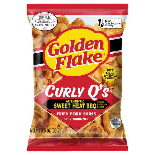 Golden Flake Chicharrones, Fried Pork Skins, Sweet Heat BBQ