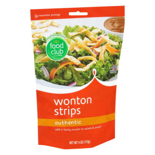 Food Club Wonton Strips, Authentic