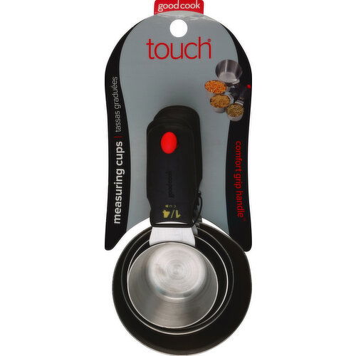 Good Cook Measuring Cups, Stainless Steel, 4 Pieces