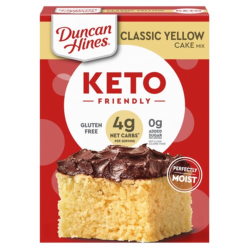 Duncan Hines Keto Friendly Gluten Free No Sugar Added Classic Yellow Cake Mix