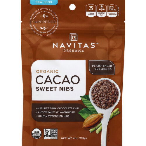 Navitas Cacao, Organic, Sweet Nibs