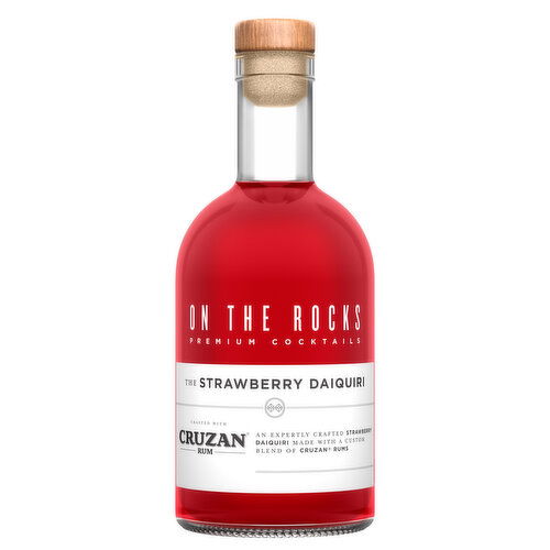 Otr-On the Rocks Crafted with Cruzan Rum Strawberry Daiquiri Cocktail, 375 ml    