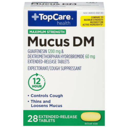 TopCare Mucus DM, Maximum Strength, Extended-Release Tablets