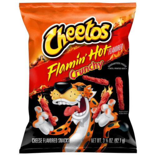 Cheetos Cheese Flavored Snacks, Flamin' Hot Flavored, Crunchy