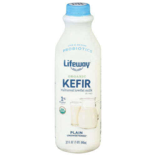 Lifeway Kefir, Organic, Unsweetened, Plain