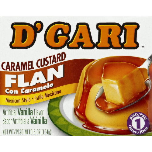 D'Gari Flan, Caramel Custard