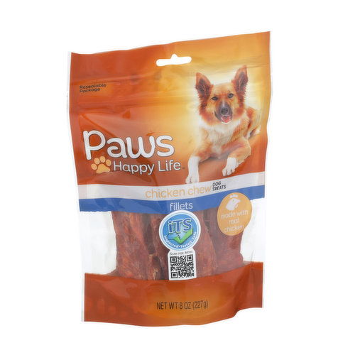 Paws Happy Life Chicken Chew Fillets Dog Treats