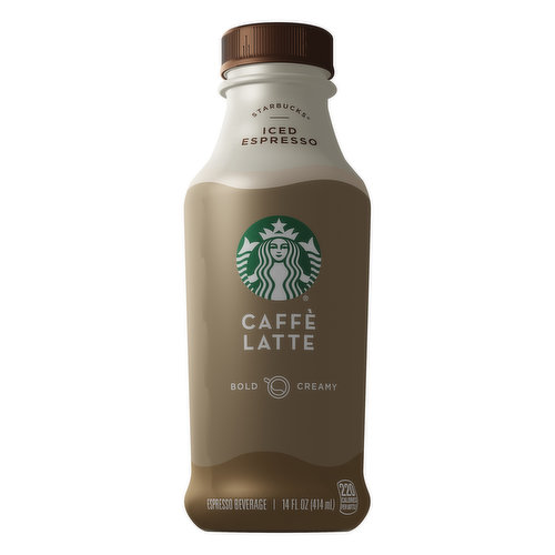 Starbucks Iced Espresso, Caffe Latte