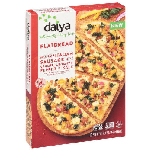 Daiya Flatbread, Meatless Italian Sausage Style Crumbles Roasted Pepper & Kale