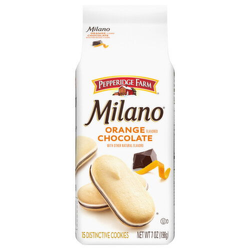 Pepperidge Farm Cookies, Distinctive, Orange Chocolate Flavored