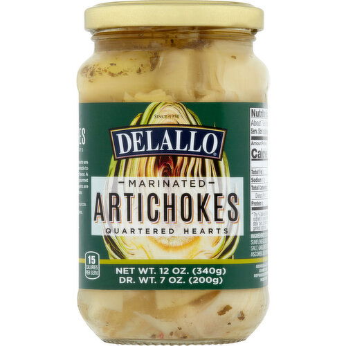 Delallo Artichokes, Marinated, Quartered Hearts