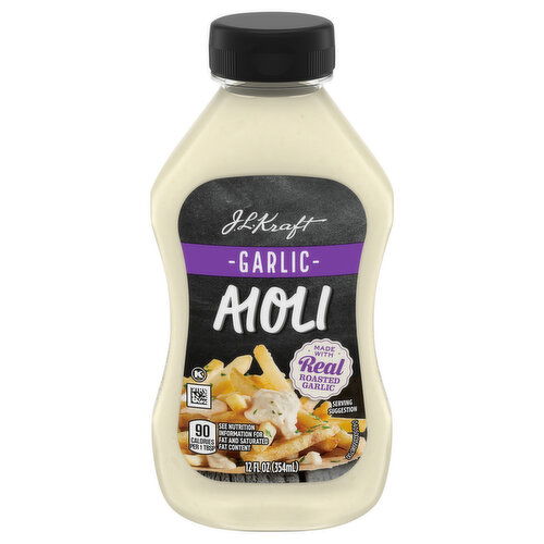 J.L. Kraft Garlic Aioli - 12 Fluid Ounce