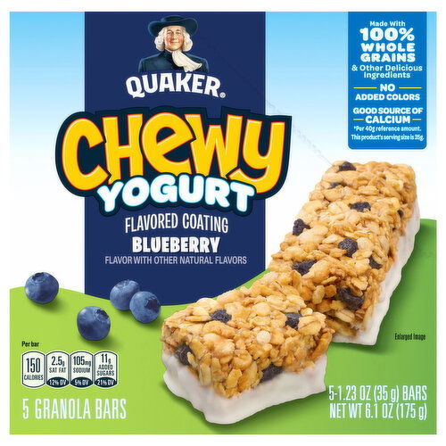 Quaker Granola Bars, Chewy Yogurt, Blueberry