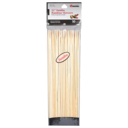 Culinary Elements Skewers, Bamboo, Jumbo, 12 Inch