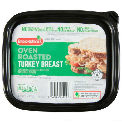 Brookshire's Turkey Breast, Oven Roasted, Extra Thin Sliced