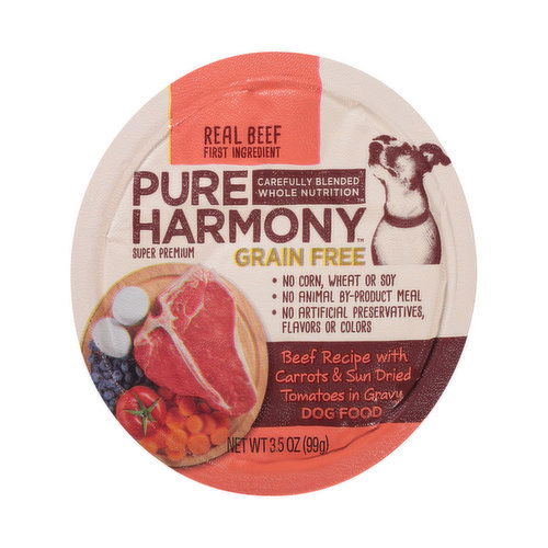 Pure Harmony Beef Recipe with Carrots & Sun Dried Tomatoes In Gravy Dog Food