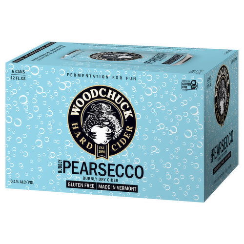 Woodchuck Hard Cider, Bubbly Pearsecco, - 6 Each