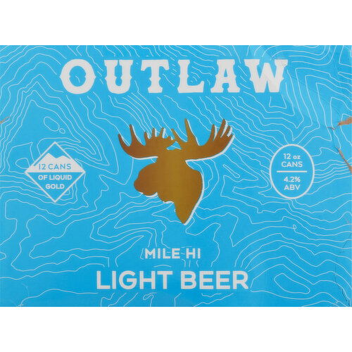 Tivoli Beer, Light, Outlaw - 12 Each
