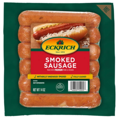 Eckrich Sausage, Smoked - 14 Ounce