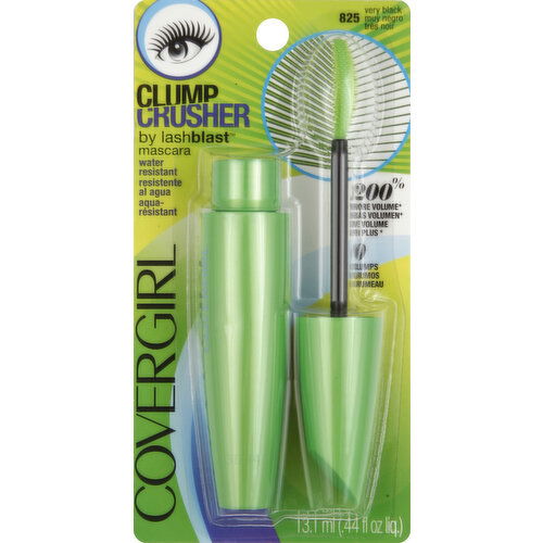 CoverGirl Mascara, Water Resistant, Very Black 825