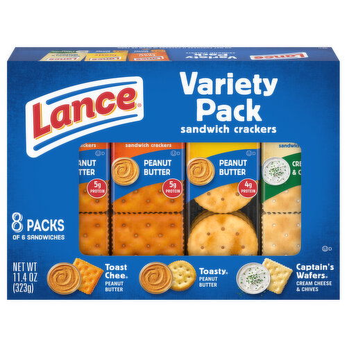 Lance Sandwich Crackers, Variety Pack - 8 Each