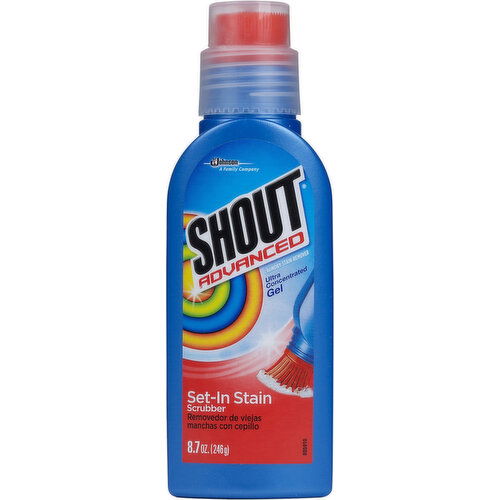 Shout Laundry Stain Remover, Set-In Stain Scrubber, Ultra Concentrated Gel