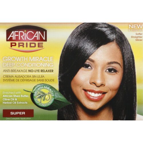 African Pride Relaxer, No Lye, Conditioning Anti-Breakage, Super