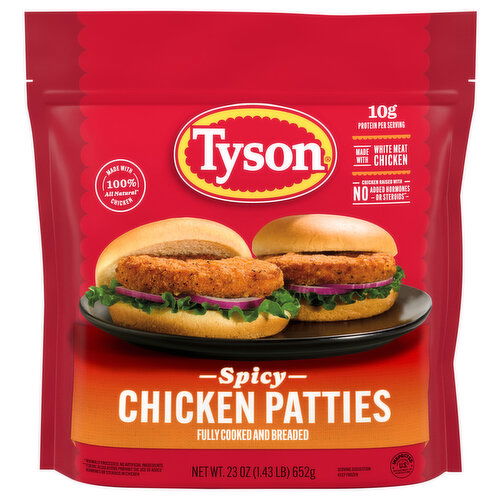 Tyson Chicken Patties, Spicy - 23 Ounce