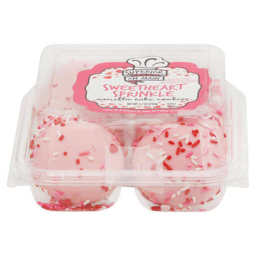 Superior On Main Vanilla Cake Cookies, Sweetheart Sprinkle