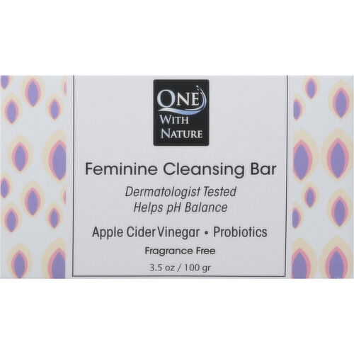 One with Nature Feminine Cleansing Bar, Fragrance Free