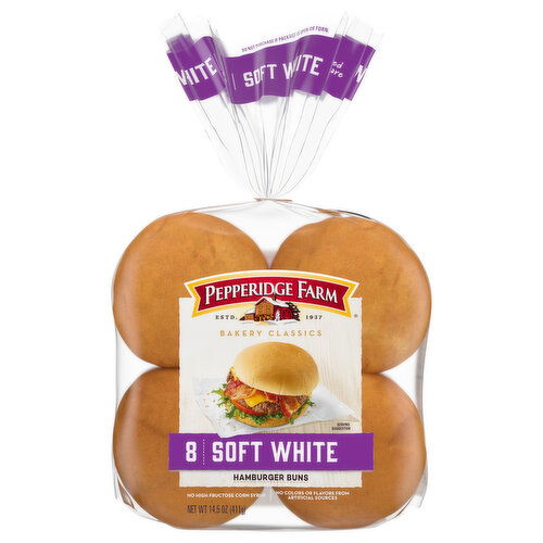 Pepperidge Farm Hamburger Buns, Soft White