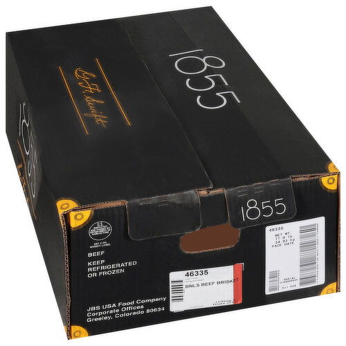1855 Black Angus 46355 - 1855 Black Angus Boneless Beef Brisket Prime - 60 Pound