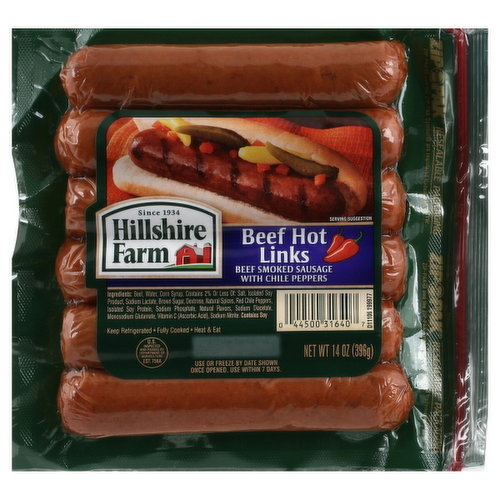 Hillshire Farm Hot Links Beef FRESH by Brookshire s