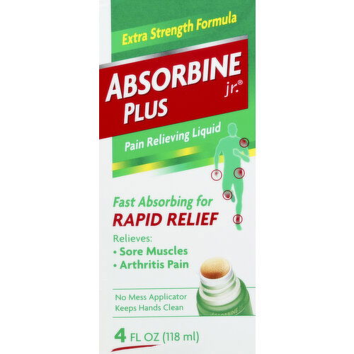 Absorbine Jr. Pain Relieving Liquid, Extra Strength Formula