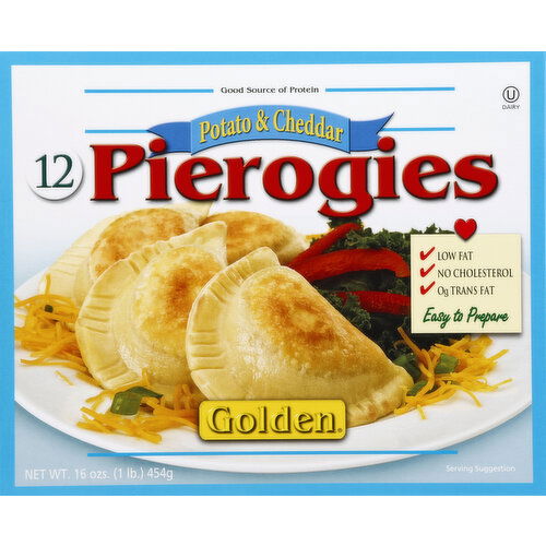 Golden Pierogies, Potato & Cheddar