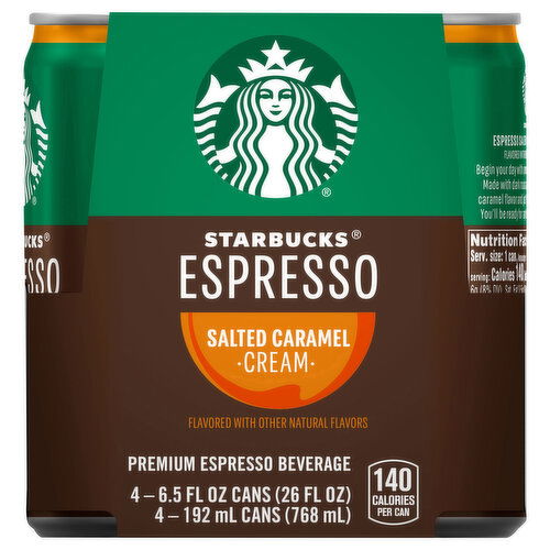 Starbucks Espresso Beverage, Premium, Salted Caramel Cream