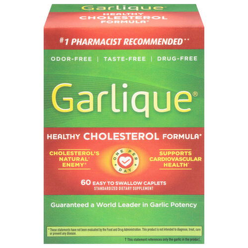 Garlique Caplets Healthy Cholesterol Formula - 60 Each