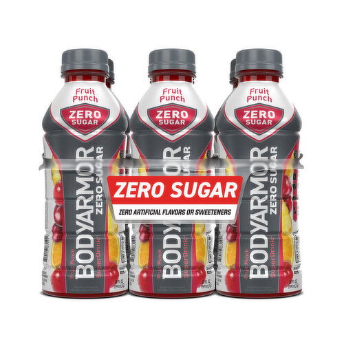 BODYARMOR Zero Sugar Fruit Punch Bottles