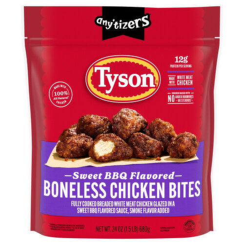 Tyson Frozen Sweet BBQ Flavored Boneless Chicken Bites