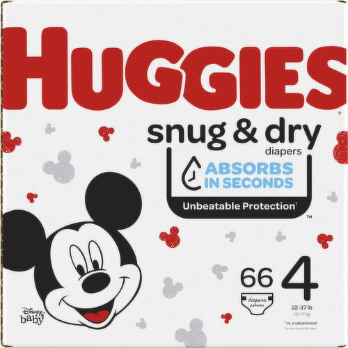 Huggies Diapers, Disney Baby, 4 (22-37 lb)