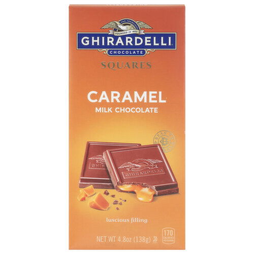 Ghirardelli Milk Chocolate, Caramel, Squares