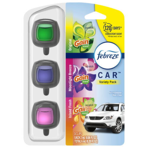 Febreze Air Fershner, Vent Clips, Variety Pack