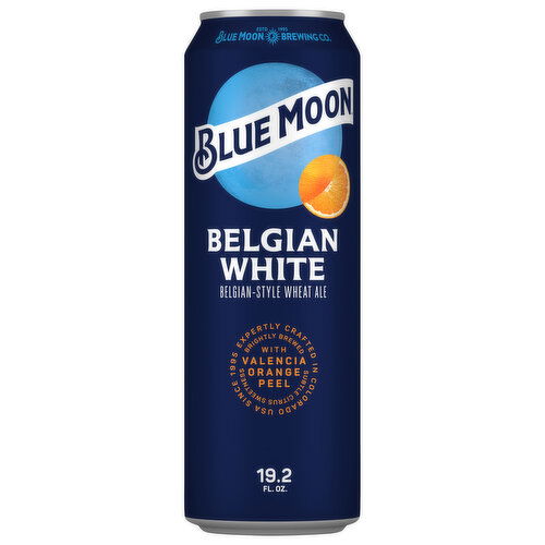Blue Moon Beer, Belgian White - 19.2 Ounce