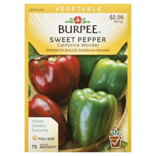 Burpee Seeds, Sweet Pepper, California Wonder