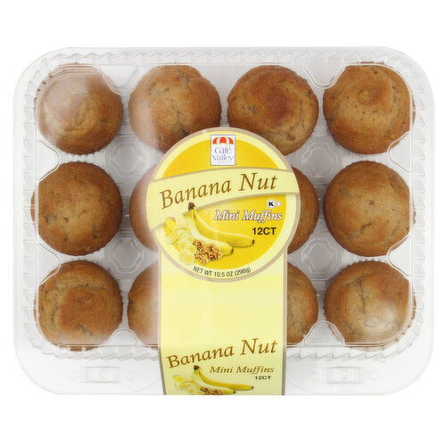 Cafe Valley Bakery 12Ct Banana Nut Mini Muffins