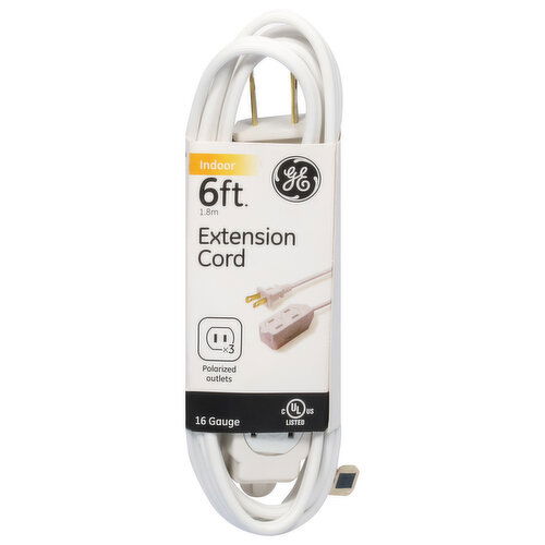 GE Extension Cord, Indoor, 6 Ft.