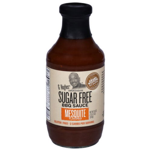 G Hughes Sugar Free Mesquite Flavored BBQ Sauce - 18 Ounce