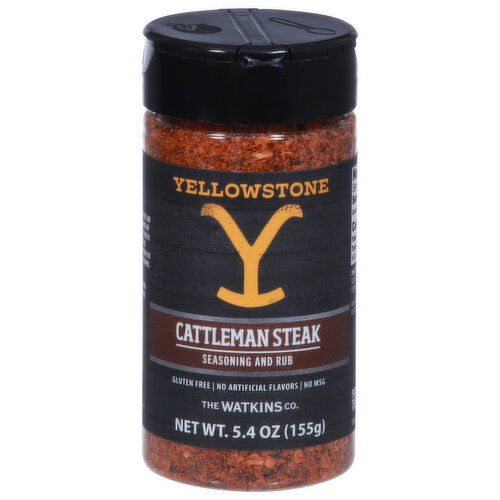 Yellowstone Seasoning and Rub, Cattleman Steak - 5.4 Ounce