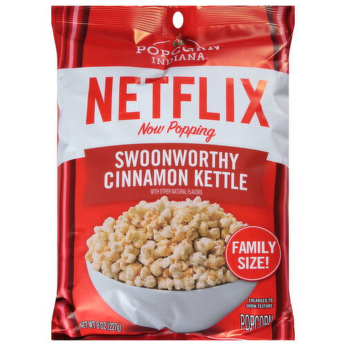 Popcorn Indiana Popcorn, Netflix, Swoonworthy Cinnamon Kettle, Family Size - 8 Ounce