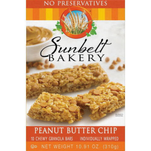 Sunbelt Bakery Granola Bars, Peanut Butter Chip, Chewy